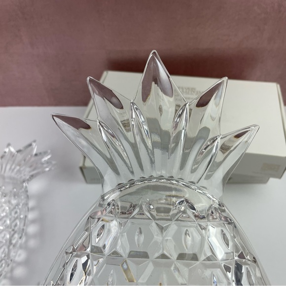 Shannon Crystal By Godinger Crystal Pineapple Server Set Of 2 Made In Slovakia - Picture 8 of 10